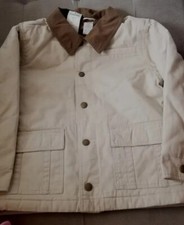New Gymboree 7 / 8 BARN JACKET Tan Khaki COAT Medium BOY I Dig Dirt Spring
