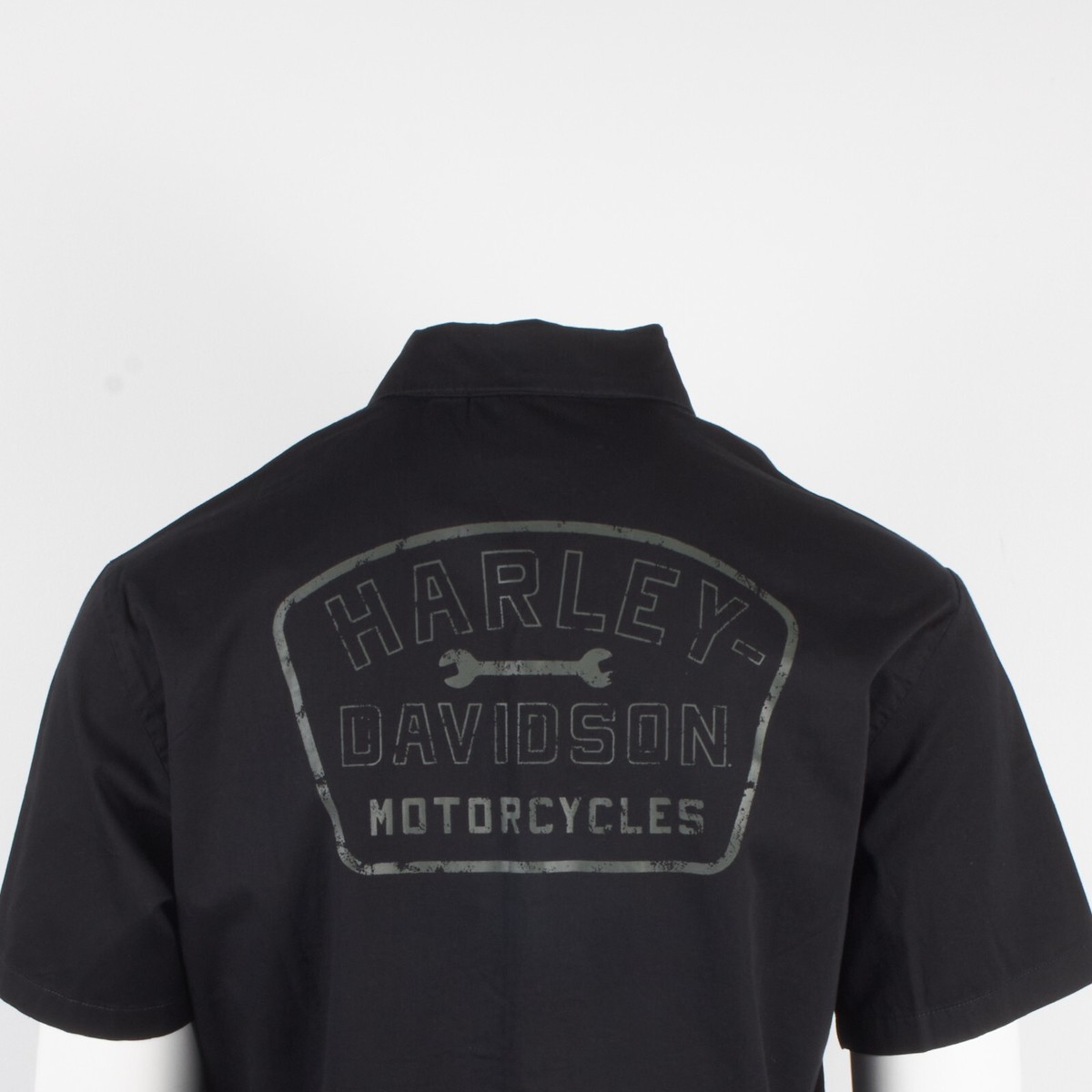 Harley Davidson Homme Genuine Classics Eagle Chemise Manches Longues, Noir. 9901