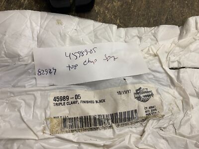 OEM Harley Davidson Black Top Triple Tree Clamp NOS Heritage