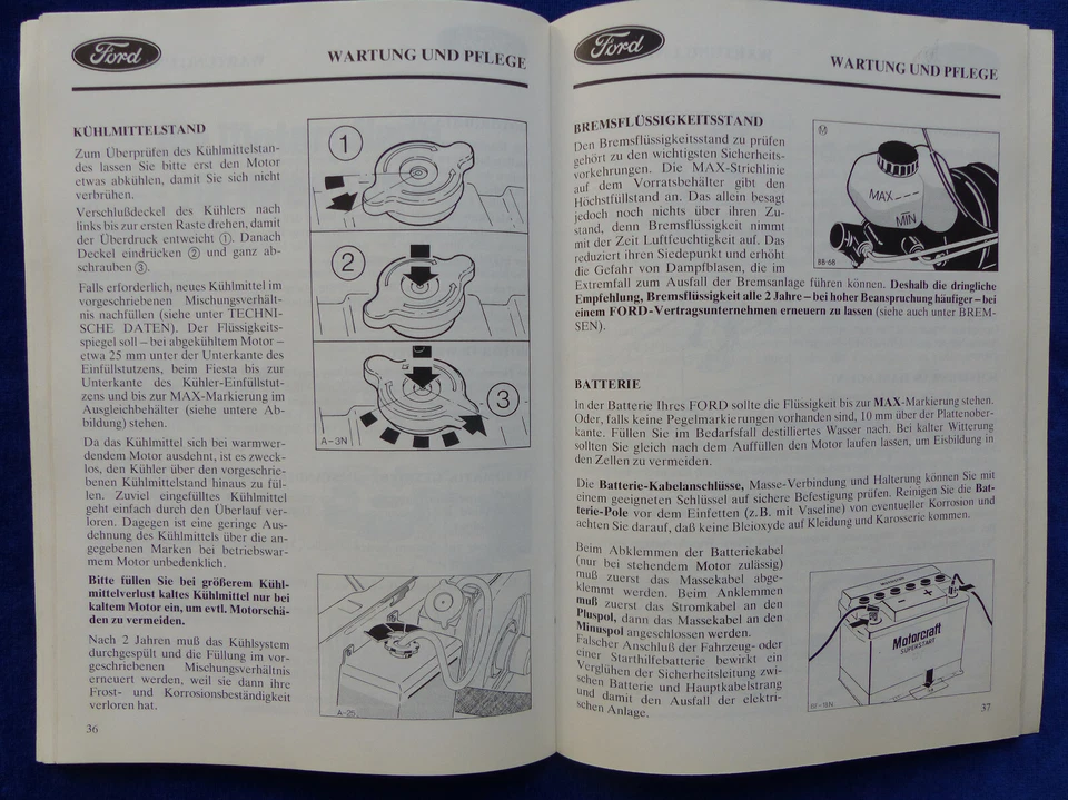 Ford Fiesta Escort Taunus Capri MJ 1979 - Bedienungsanleitung Handbuch 11.1978 - Bild 4 von 4