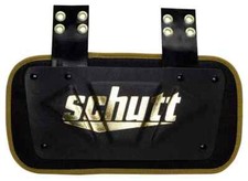 SCHUTT ' ADULT ' BACK PLATE ' BLACK/GOLD ' ONE SIZE FITS ALL - WITH HARDWARE