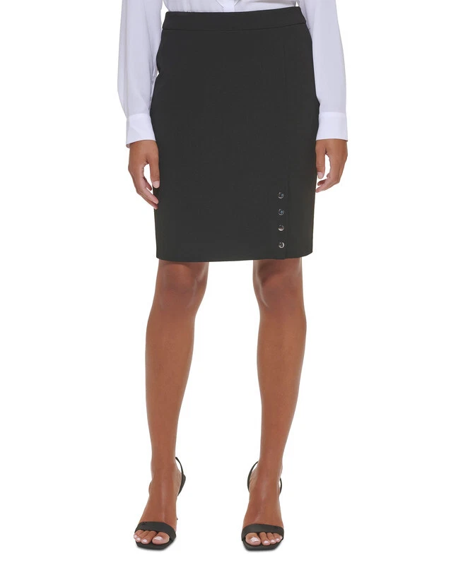 calvin klein black pencil skirt
