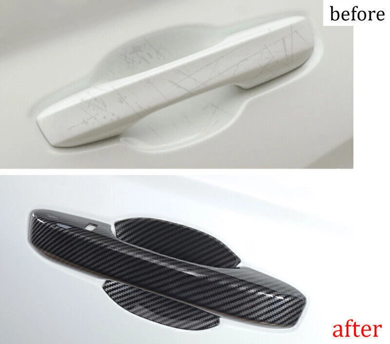 Para Honda CR-V 2023-2024 ABS Fibra de Carbono ABS Puerta Exterior Tazón Cubierta Tazón Tapiz Borde Foto 4 de 4