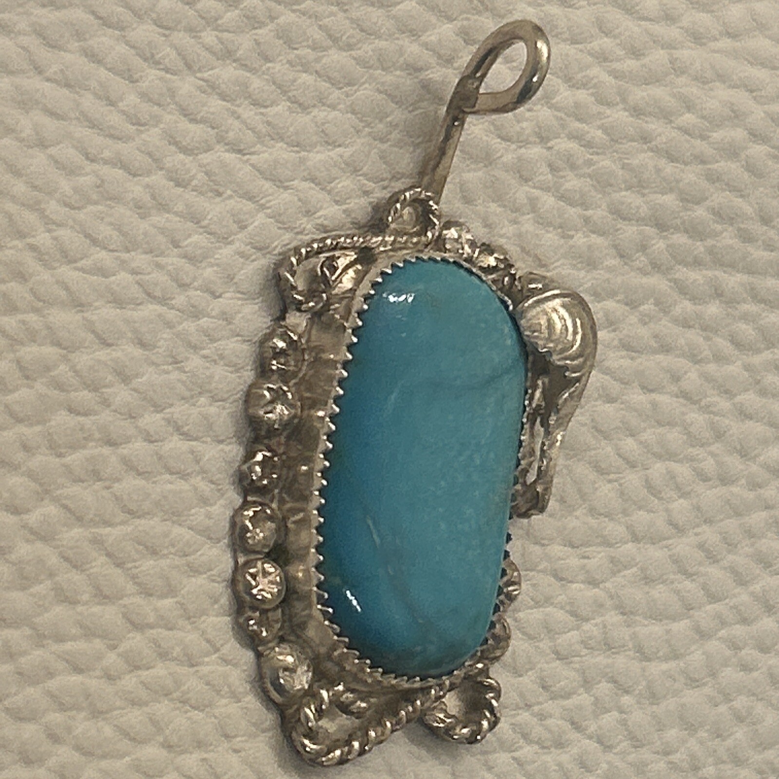 Native American Sterling Silver Native Leaf Penda… - image 5