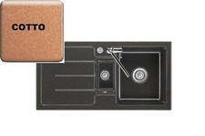 Systemceram KeraDomo Beta 100 COTTO 5063 Keramikspüle Exzenter Terracotta Kupfer