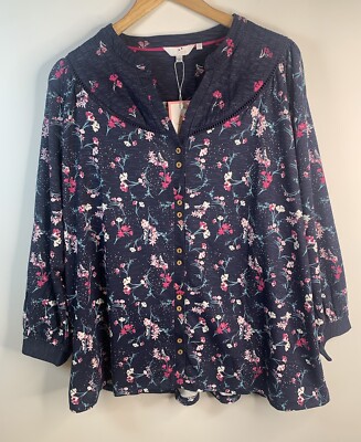 Julipa Tunika Top Blumen Navy UK 20