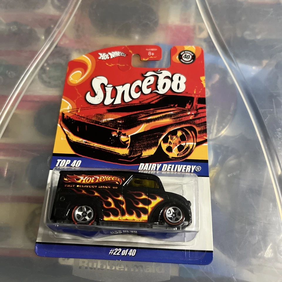 Hot Wheels Since 68 Top 40 2007 entrega láctea negro con línea roja 5 radios (A) Foto 2 de 4