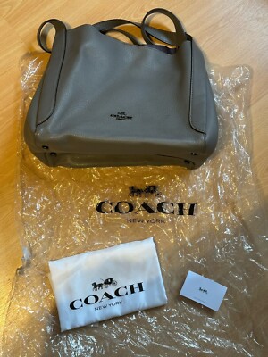 Coach Pebble Leather Hadley Hobo Shoulder Bag Handbag - Heather