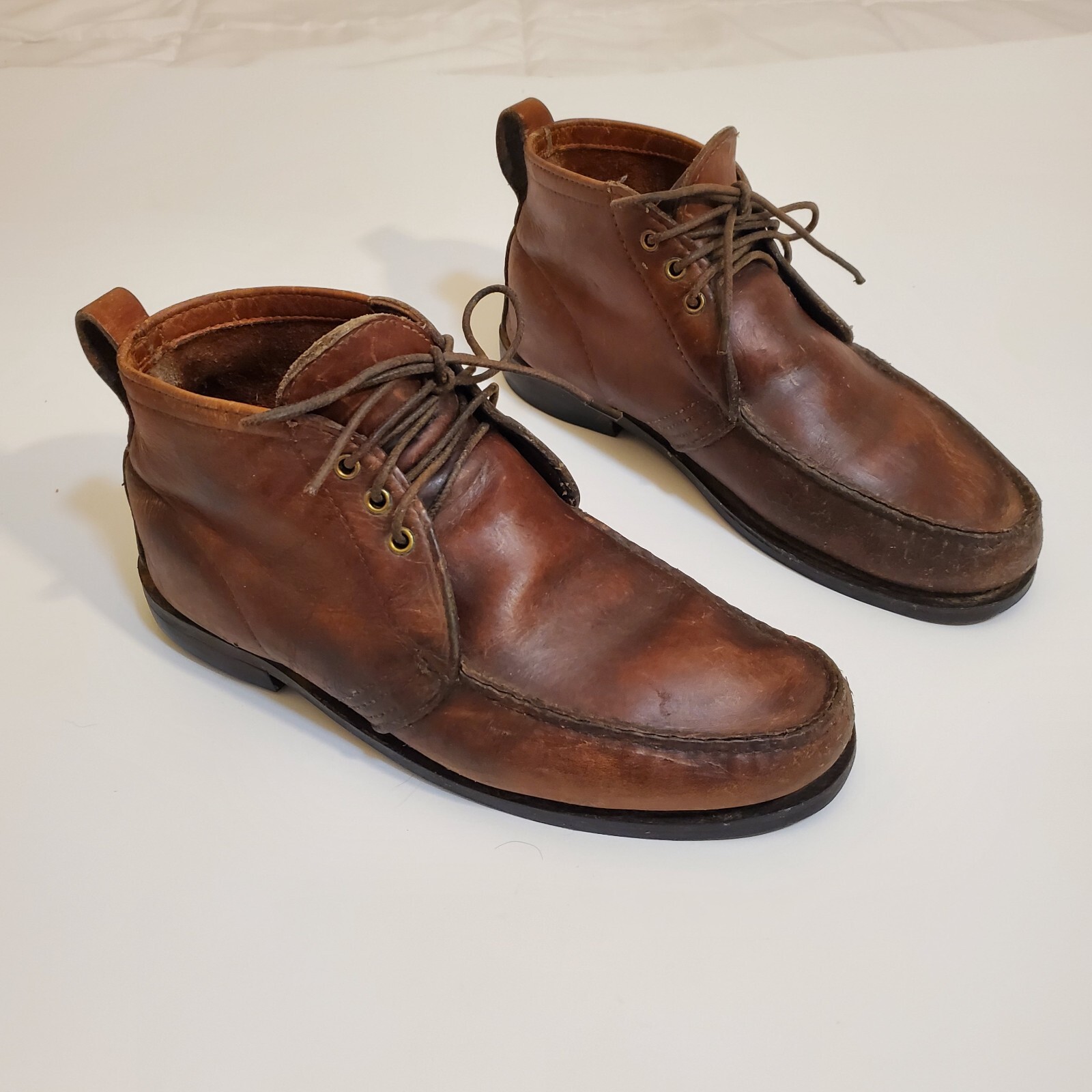 Vintage Gokey Boots Lace Up Chukka Leather USA Boots 12 EE Vibram Sole