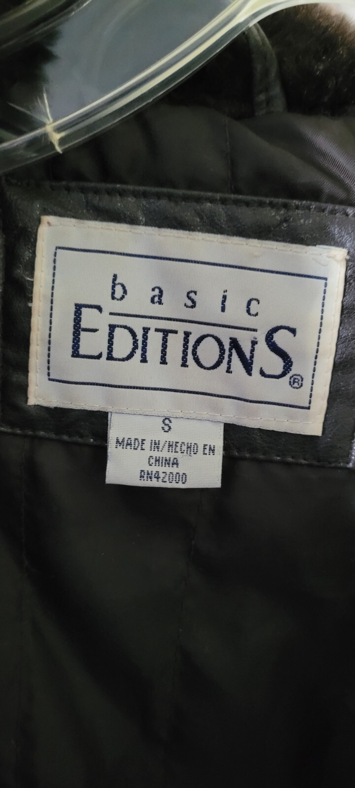 Women Basic Editions Jacket Size Small Polyvinyl … - image 2
