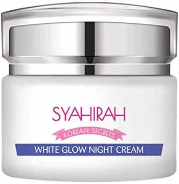 syahirah white glow night cream