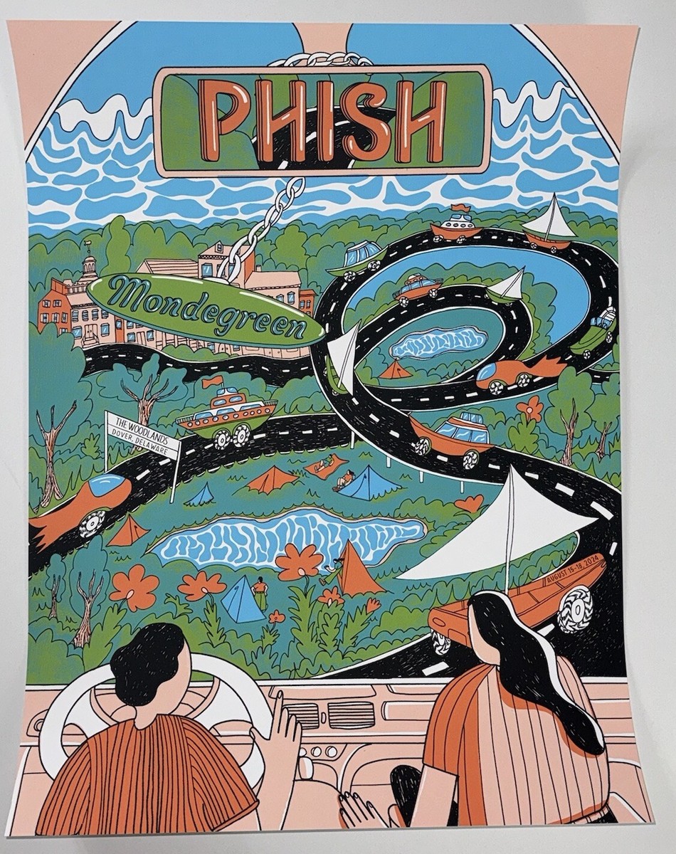 Phish Poster Mondegreen Festival Dover DE 2024 Silkscreen Official