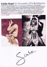 Autogramm - Giulia Siegel - Model
