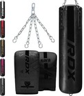 RDX Sac de Frappe 3PC Gants Boxe Rempli Muay Thai D’entraînement Punching 4/5ft