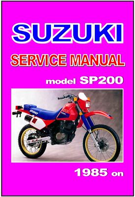 SUZUKI Workshop Manual SP200 1985 1986 1987 1988 1989 Maintenance