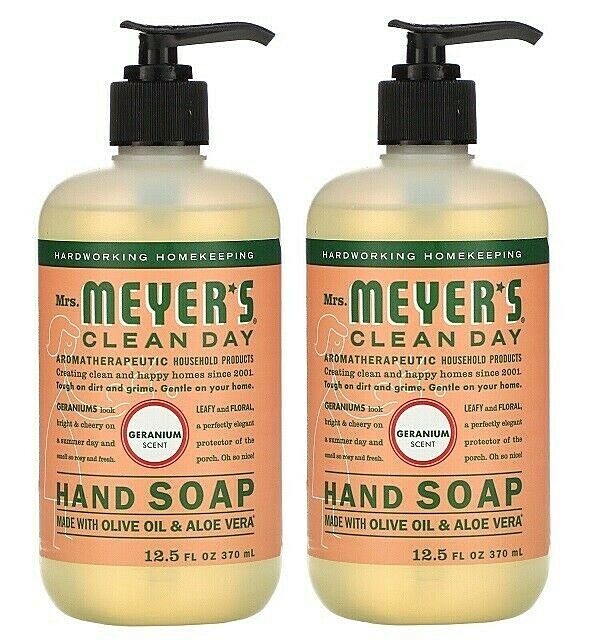 2-Pack Mrs. Meyers Geranium Hand Soap 12.5 fl oz