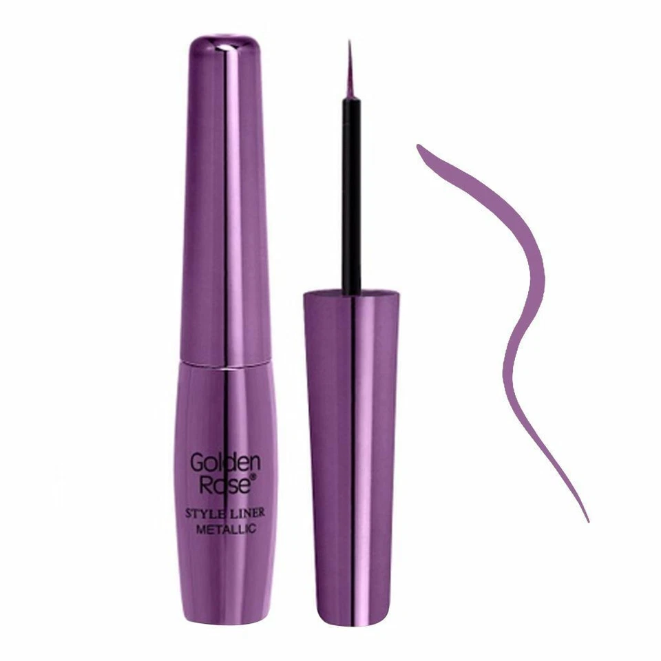 GOLDEN ROSE EYELINER STYLE METALLIC 10 lilas métallisé pinceau souple et fin