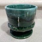 Vintage Hull Pottery F84 Emerald Green Glazed Pedestal Planter Vase Flower USA