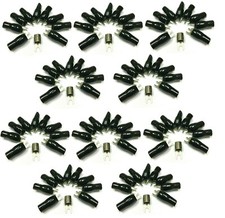 100pc 4 Gauge Crimp Silver SPADE FORK Terminals Connector Wire Cable BLACK Boots