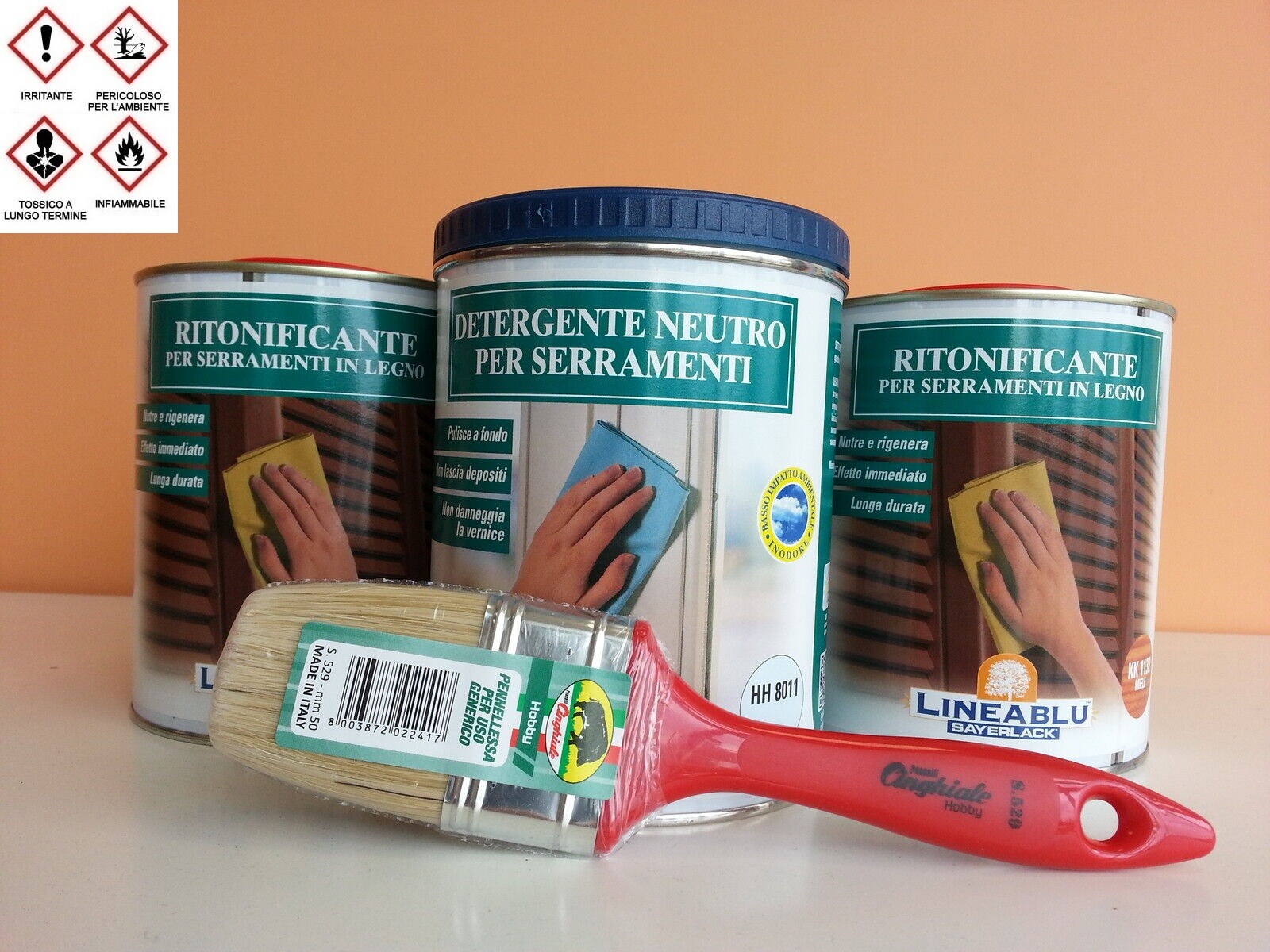 Kit Rigenera Legno Sayerlack: 1 Detergente + 2 Ritonificanti Professionali