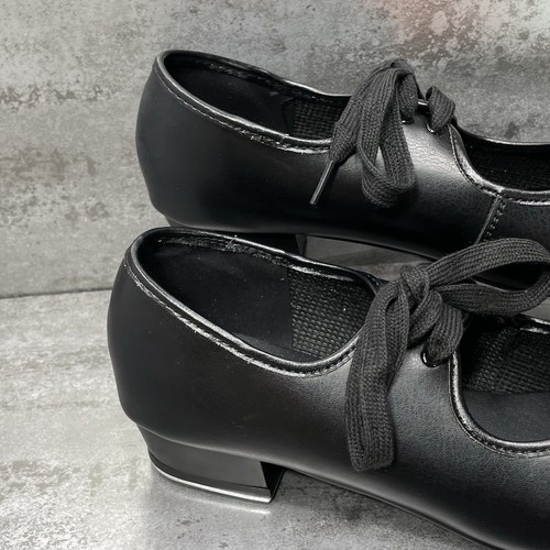 RV Black Heel Tap Dancing 2 Eyelet Lace Tie Shoes Size UK 4 EU 37 eBay