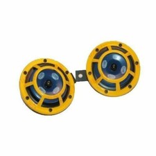 Hella Horn Pair Panther Dual Sharp Tone 12v Yellow Grill 415385hz 2x42w Ecs