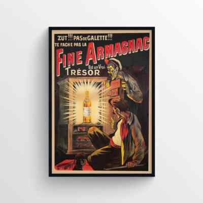 Fine Armagnac Eugene Oge 1905 Wall Art poster Choose your Size