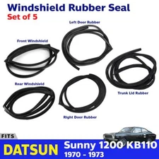 Set 5 Weatherstrip Rubber Seal Fit Datsun Sunny 1200 KB110 2D Coupe 1970-1973 EZ