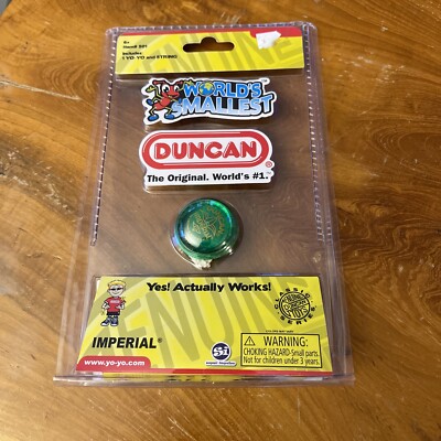 World's Smallest Duncan Yo-Yo The Original Green Miniature Mini New Sealed YoYo 
