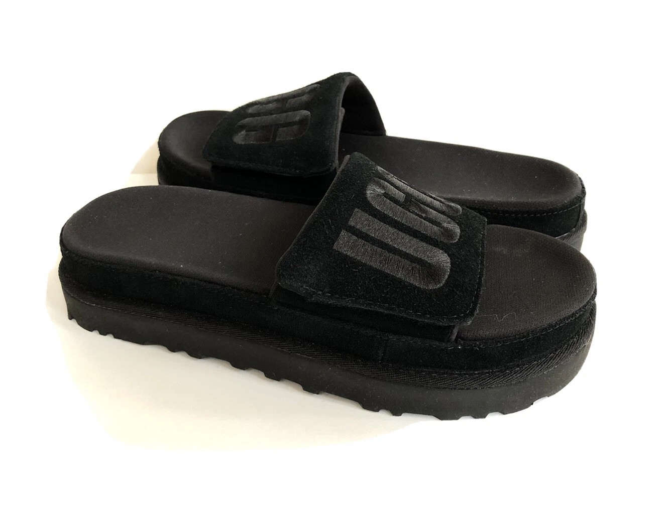 SANDALO UGG LATON SLIDE NERO UGG RICAMO LOGO US 8 EU 39 UK 6