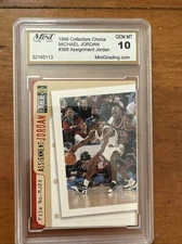 1996 COLLECTOR'S CHOICE #366 MICHAEL JORDAN MINT GRADING SERVICE GEM MT 10