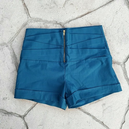 Charlotte Russe Teal Zip High Waist 