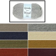Wendy Pure Wool Aran 200g Yarn Knitting Crochet Craft 100% British Wool