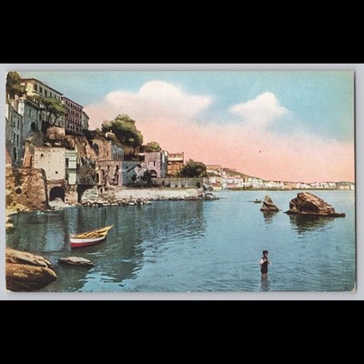 Postcard Napoli Posillipo Scoglio dei due Frati Italy Seascape