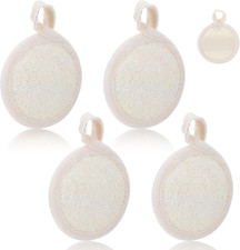 4 Pcs Natural Loofah Sponge Facial Scrub Pads Exfoliating Pads for Face Exfoliat