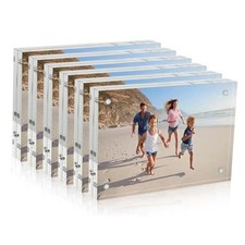 Acrylic Picture Frames 6 Pack, 20 Thicker Block, Clear Picture Frames 4x6