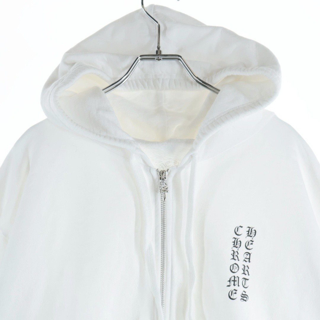 CHROME HEARTS SWTSHRT HD ZIP Arm Logo Print Dagger up Sweat Hoodie Hoody Used 32 thumbnail 3