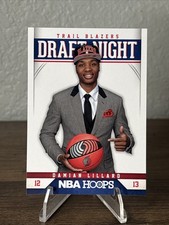 2012-13 Panini NBA Hoops Damian Lillard Rookie RC Draft Night #5 Trailblazers