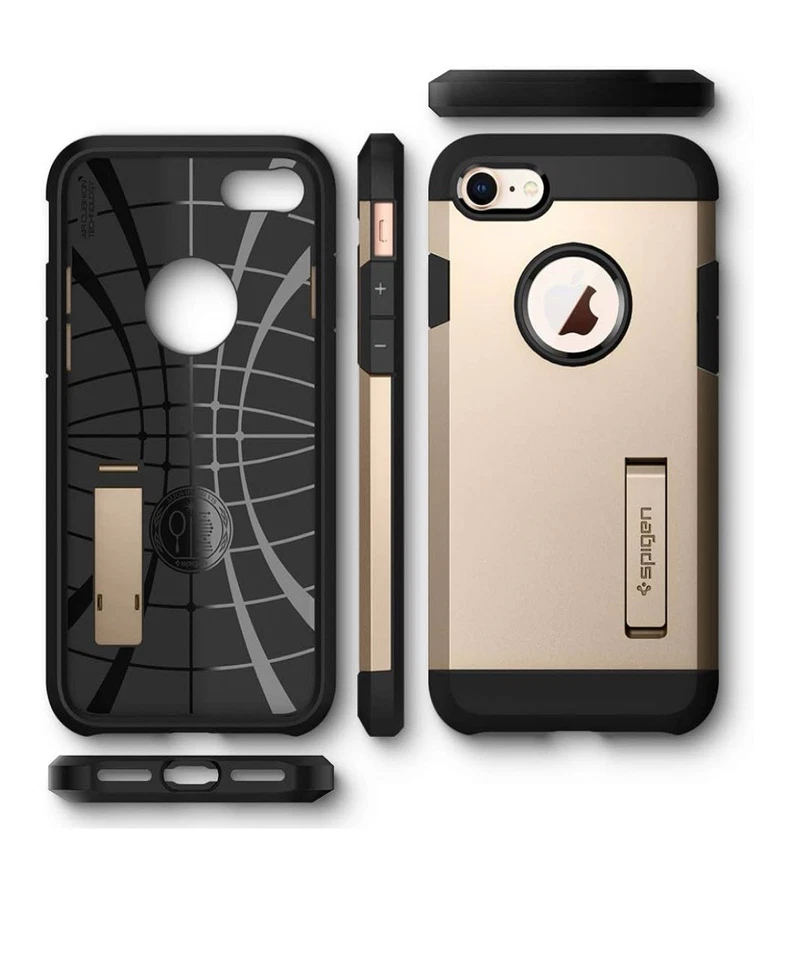 Spigen iPhone 8 / iPhone 7 Tough Armor 2 Funda/Funda - Oro Champagne Foto 3 de 4