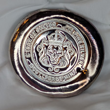 5 Oz Poured 999 Silver Round Stamped/ Scottsdale Mint with Lion with TONING 97.00 per troy oz