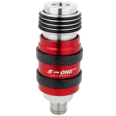 Milton 1751 Safety Exhaust Coupler, 1/4'' body, 1/4'' MNPT - 5EA