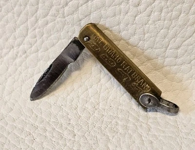 Mini-Klapp-Messer Brand Rat Anhänger Ancien Couteau Pliant L: 6 cm Vintage - Bild 1 von 4