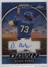 2025 Leaf Baseball Nation New Dawn Blue Prismatic 3/7 Blake Burke Auto 9cf