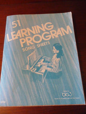 Baldwin Organ Learning Program 51 Song Sheets