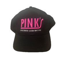 Pink's A Hollywood Legend Since 1939 Adjustable Black Baseball Hat Cap Souvenir
