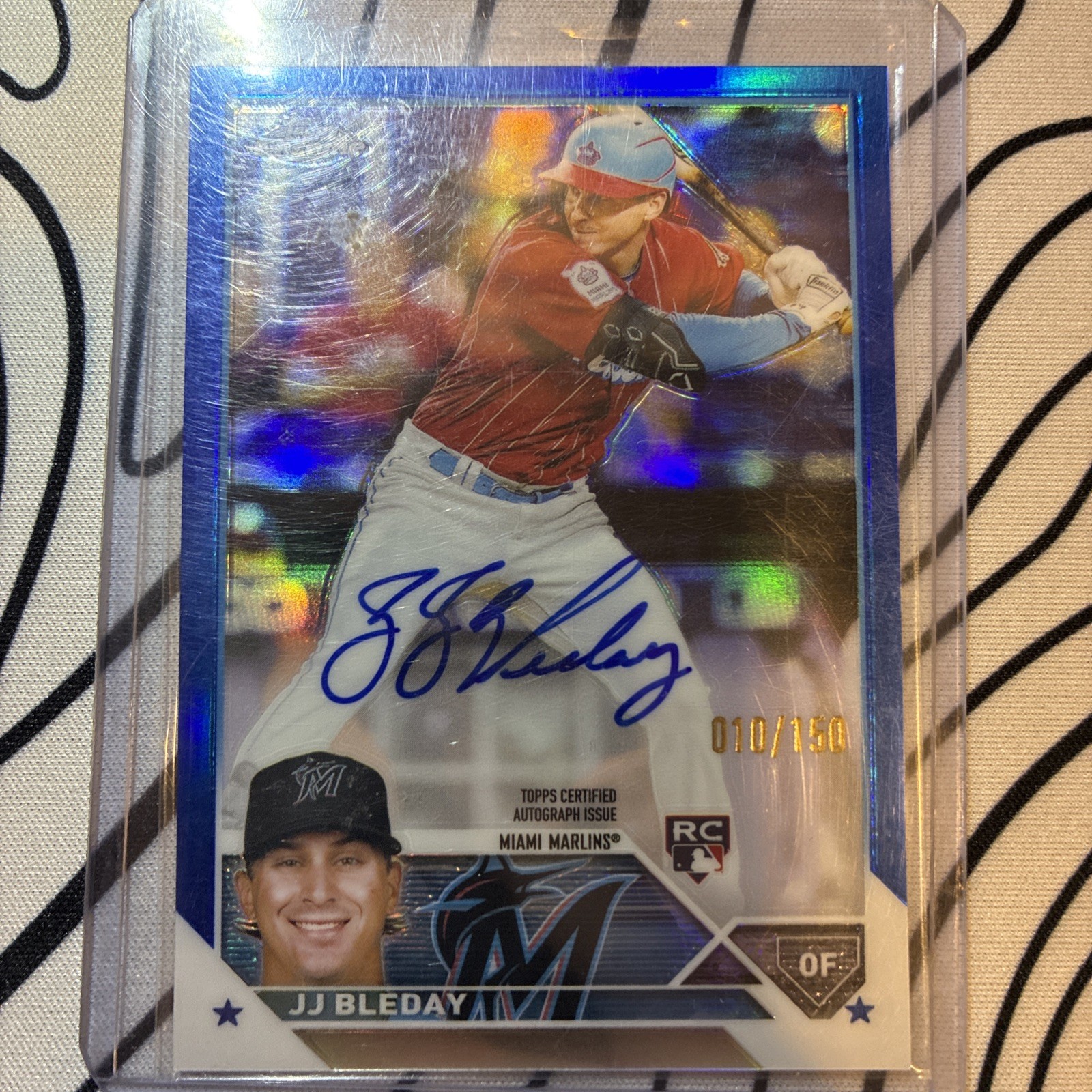 2023 Topps Chrome - Rookie Autographs JJ Bleday #RA-JJB Blue Refractor /150 