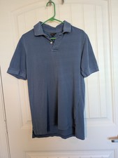 Cherokee Steel Blue Short Sleeve Polo Shirt Size Medium