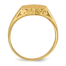 14k 9.5x8.5mm Open Back Signet Ring RS525