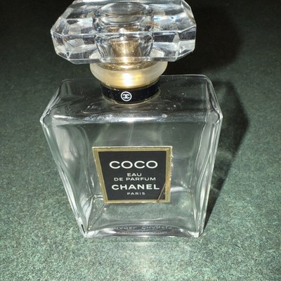 EMPTY Chanel COCO MADEMOISELLE Perfume Bottle 3.4 Ounce Size Bottle Authentic