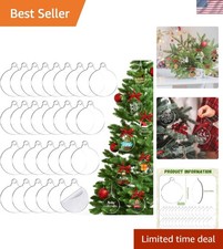 Christmas Tree Ornaments Blanks 30 Pack Clear Acrylic 4 Inch DIY Crafts Hangings